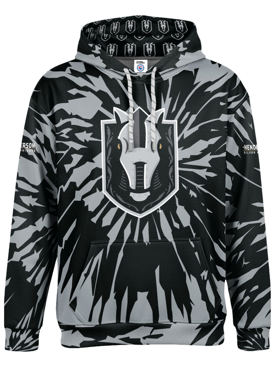 Bench Clearers Henderson Silver Knights Tie-Dye Youth Hockey Hoodie - 3D FRONT