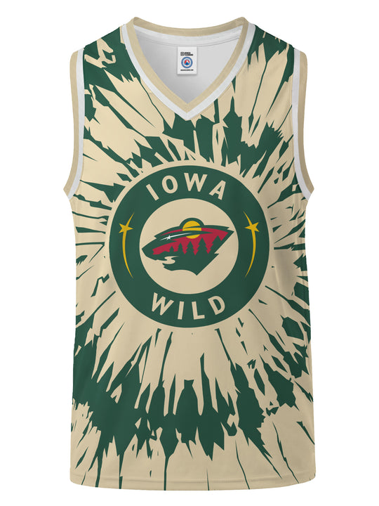 Bench Clearers Iowa Wild Tie-Dye Hockey Tank - 3D FRONT
