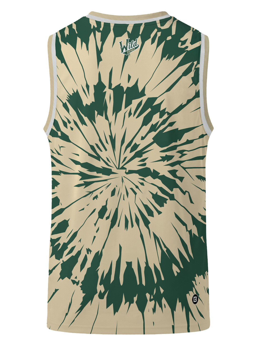 Bench Clearers Iowa Wild Tie-Dye Youth Hockey Tank - 3D BACK