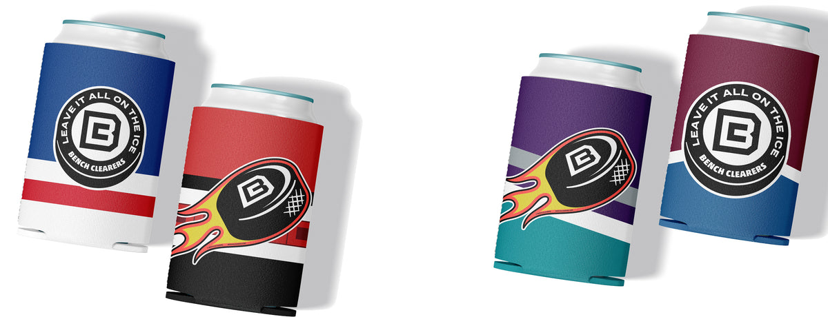 Bench Clearers Hockey Can Coolers | Team Designs | Bench Clearers