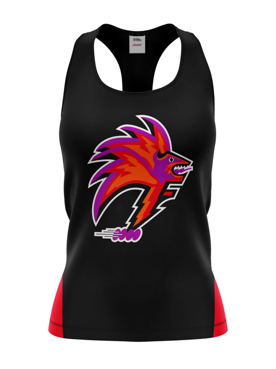 Bench Clearers Las Vegas Flash Women's Racerback Hockey Tank - 3D FRONT
