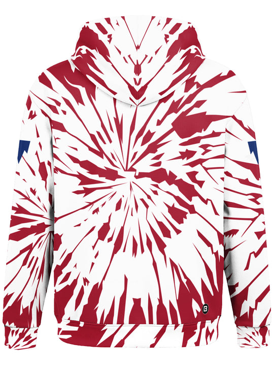 Bench Clearers Laval Rocket Tie-Dye Hockey Hoodie - 3D BACK