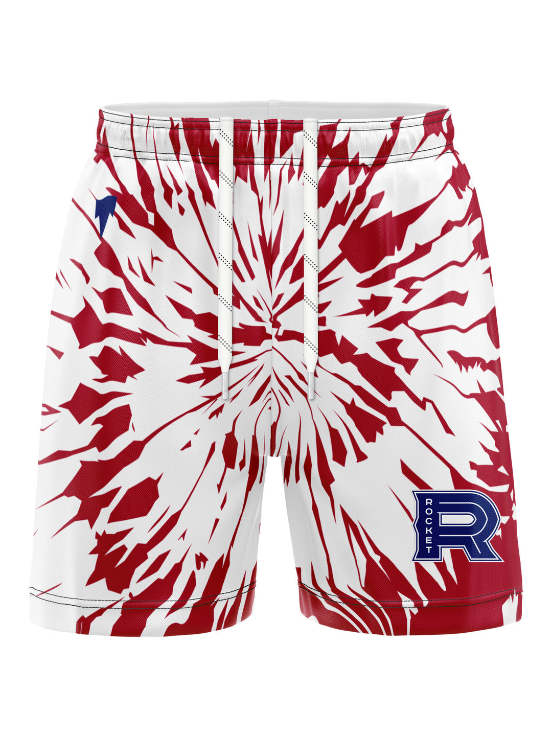 Bench Clearers Laval Rocket Tie-Dye Hockey Shorts - 3D FRONT