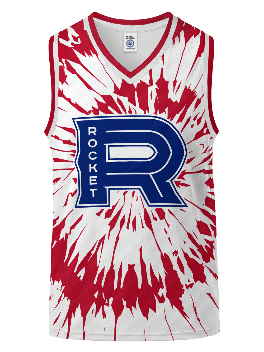 Bench Clearers Laval Rocket Tie-Dye Youth Hockey Tank - 3D FRONT