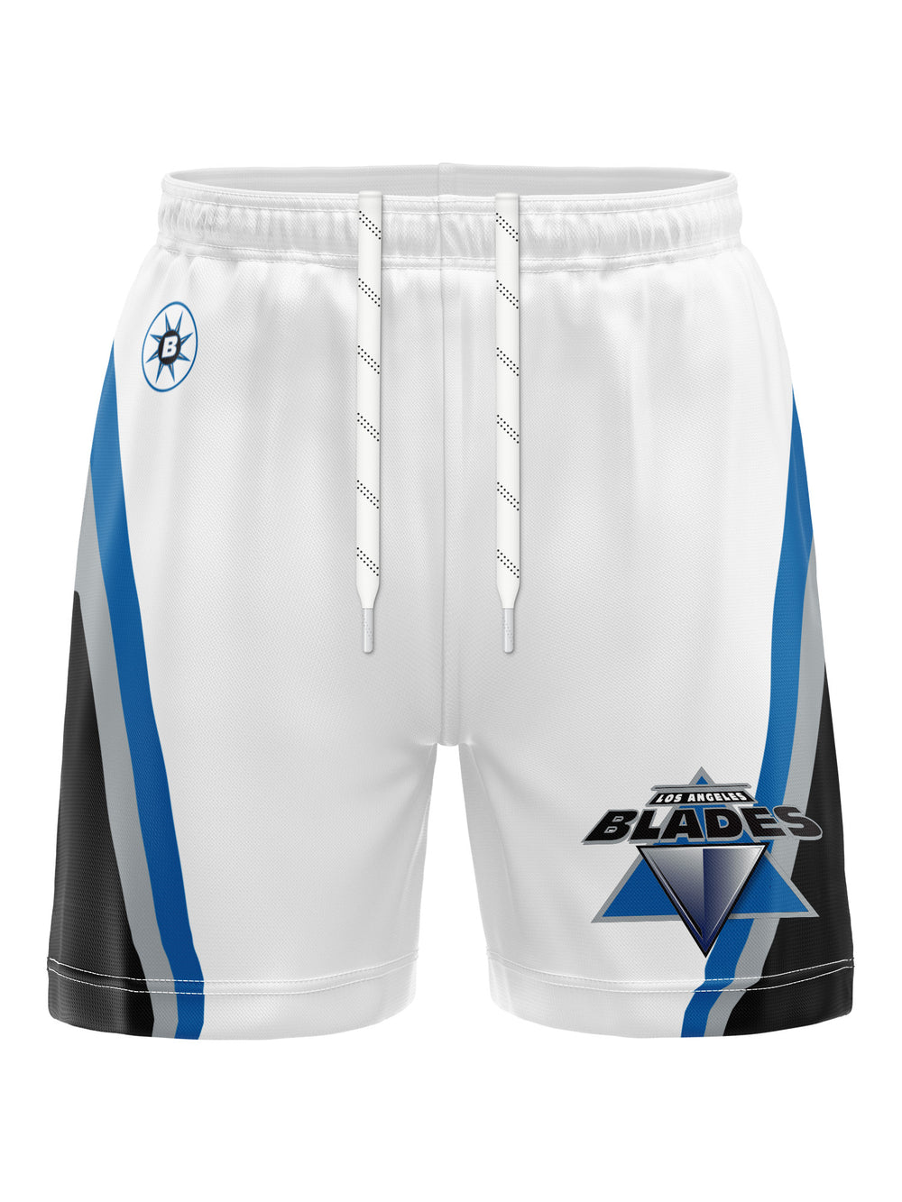 Bench Clearers Los Angeles Blades Away Hockey Shorts - 3D FRONT