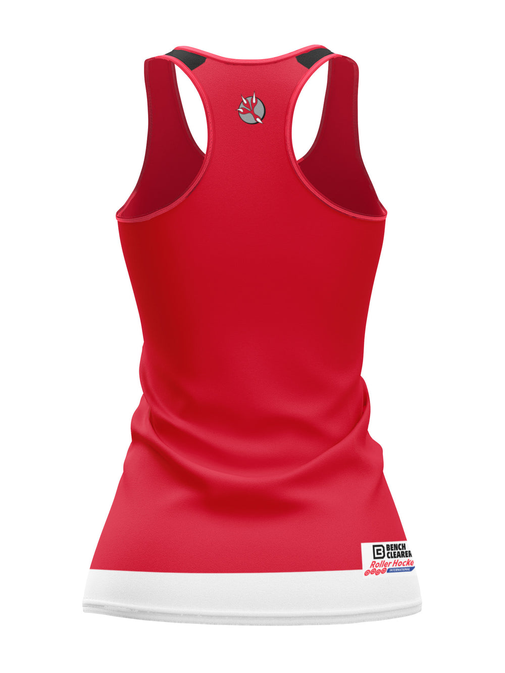 Bench Clearers Montreal Roadrunners Women's Racerback Hockey Tank - 3D BACK