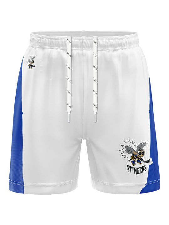 Bench Clearers New England Stingers Away Hockey Shorts - 3D FRONT