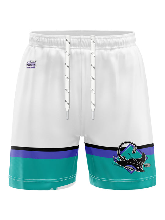 Bench Clearers Oakland Skates Away Hockey Shorts - 3D FRONT