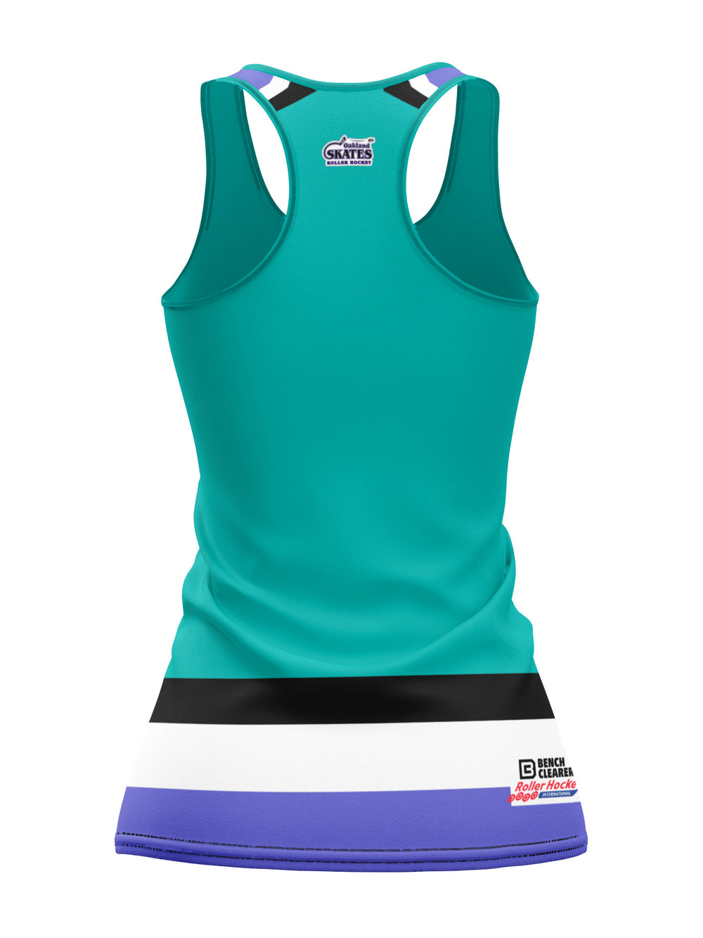 Bench Clearers Oakland Skates Women's Racerback Hockey Tank - 3D BACK