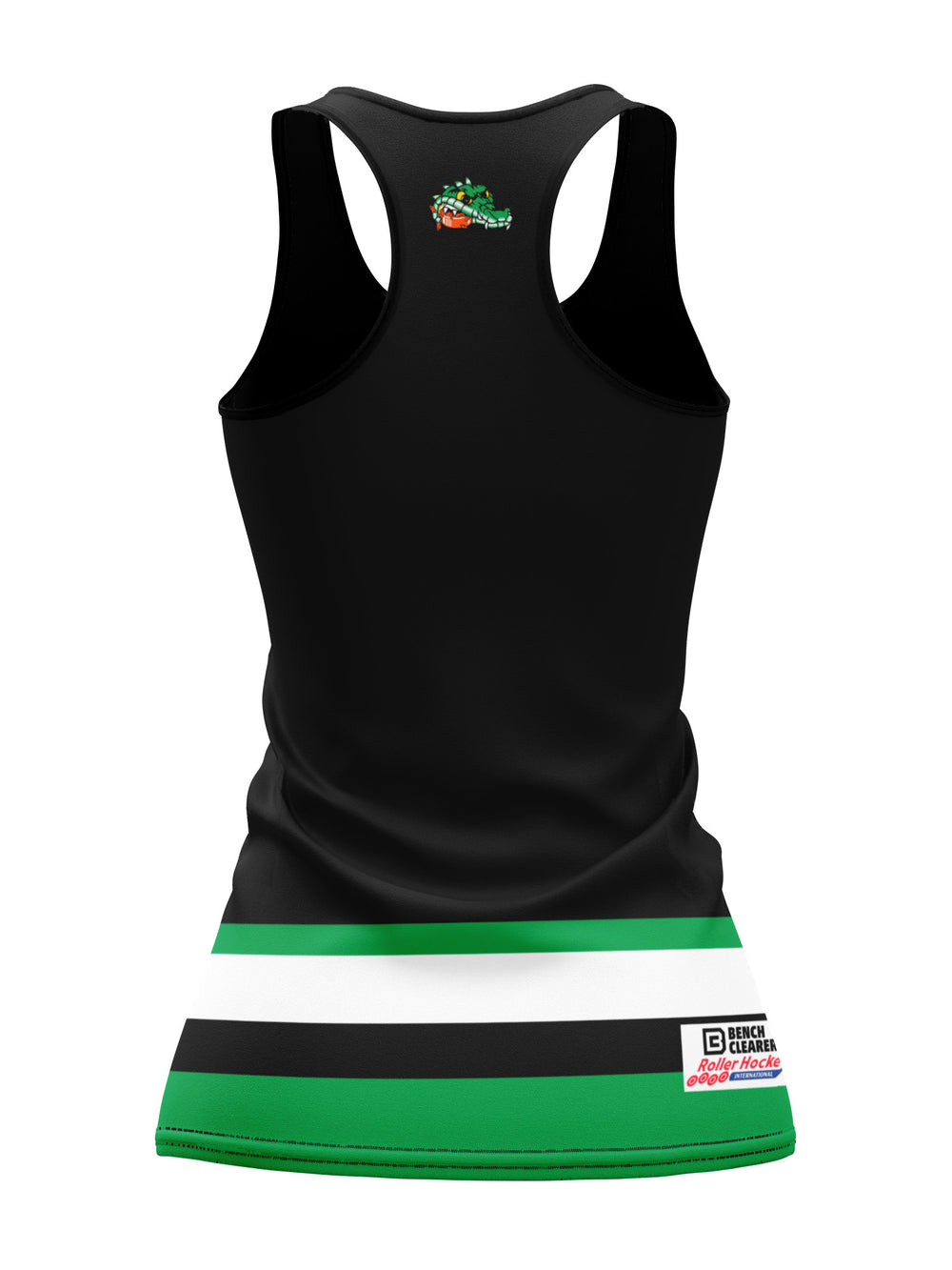 Bench Clearers Orlando Rollergators Women's Racerback Hockey Tank - 3D BACK