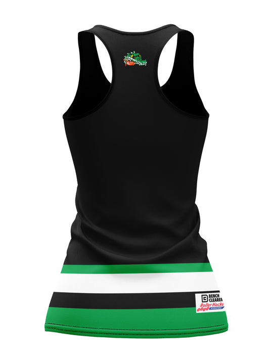 Bench Clearers Orlando Rollergators Women's Racerback Hockey Tank - 3D BACK