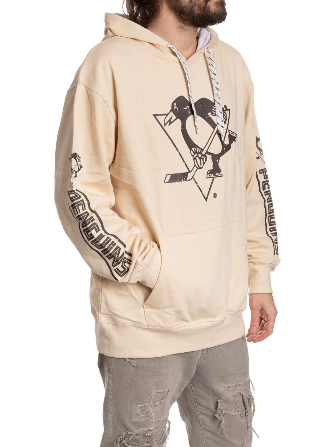 Pittsburgh Penguins Oatmeal Hockey Hoodie