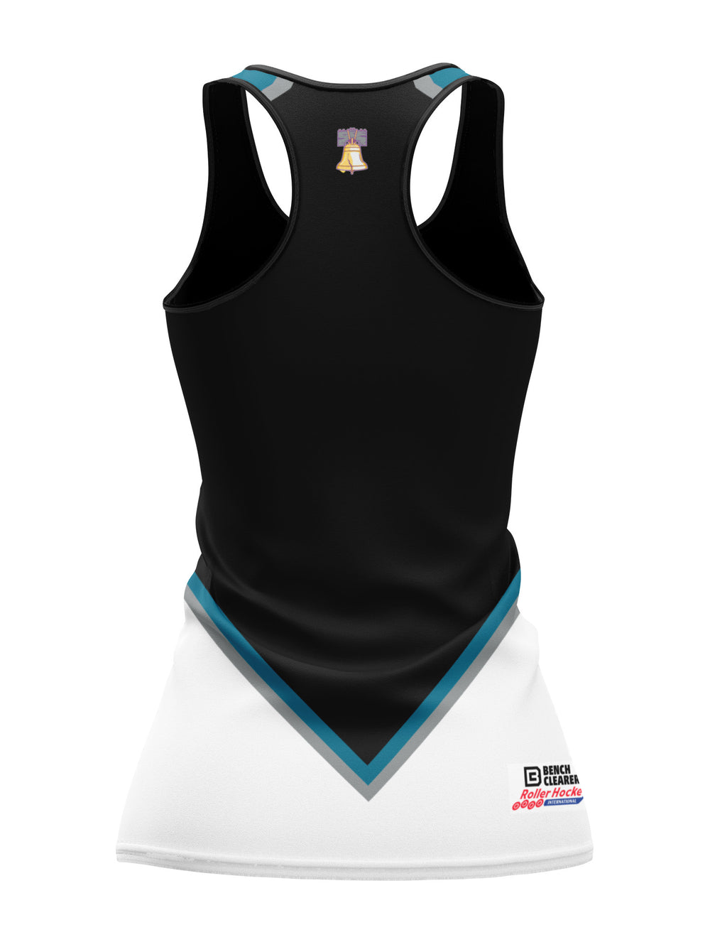 Bench Clearers Philadelphia Bulldogs Women's Racerback Hockey Tank - 3D BACK