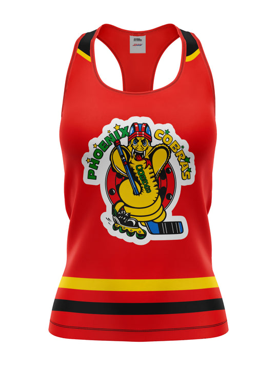 Bench Clearers Phoenix Cobras Women's Racerback Hockey Tank - 3D FRONT