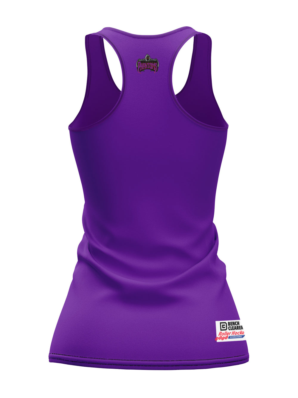 Bench Clearers Pittsburgh Phantoms Women's Racerback Hockey Tank - 3D BACK