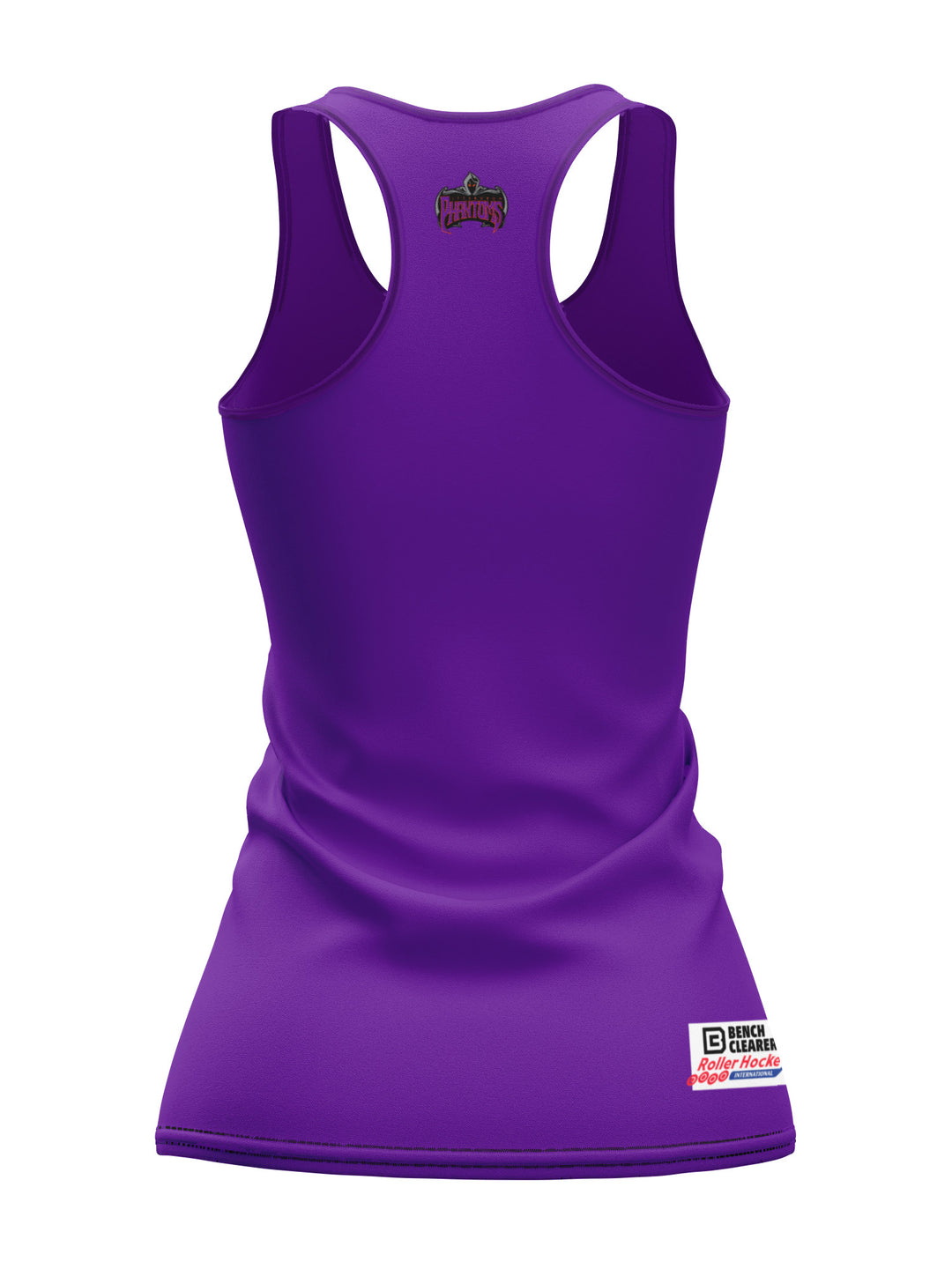 Bench Clearers Pittsburgh Phantoms Women's Racerback Hockey Tank - 3D BACK
