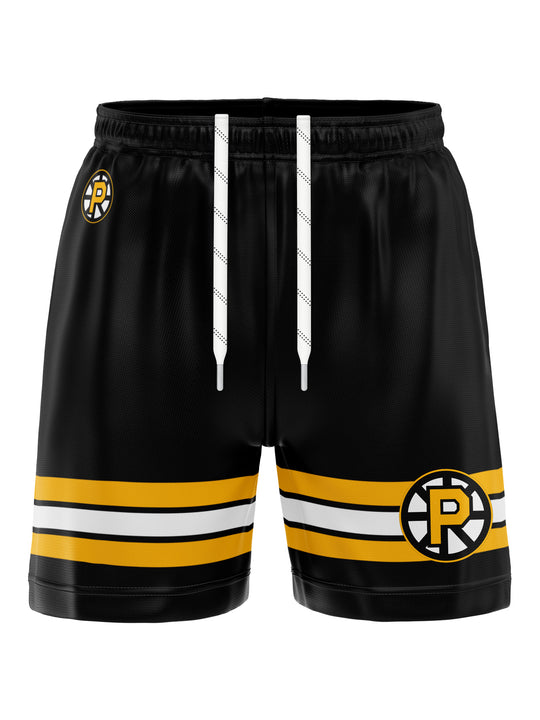 Bench Clearers Providence Bruins Hockey Shorts - 3D FRONT