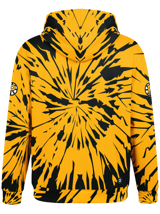 Bench Clearers Providence Bruins Tie-Dye Hockey Hoodie - 3D BACK