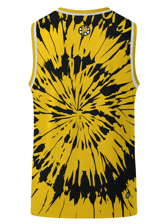 Bench Clearers Providence Bruins Tie-Dye Youth Hockey Tank - 3D BACK