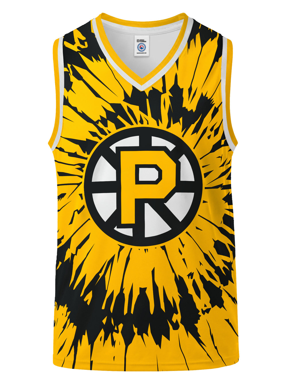 Bench Clearers Providence Bruins Tie-Dye Youth Hockey Tank - 3D FRONT