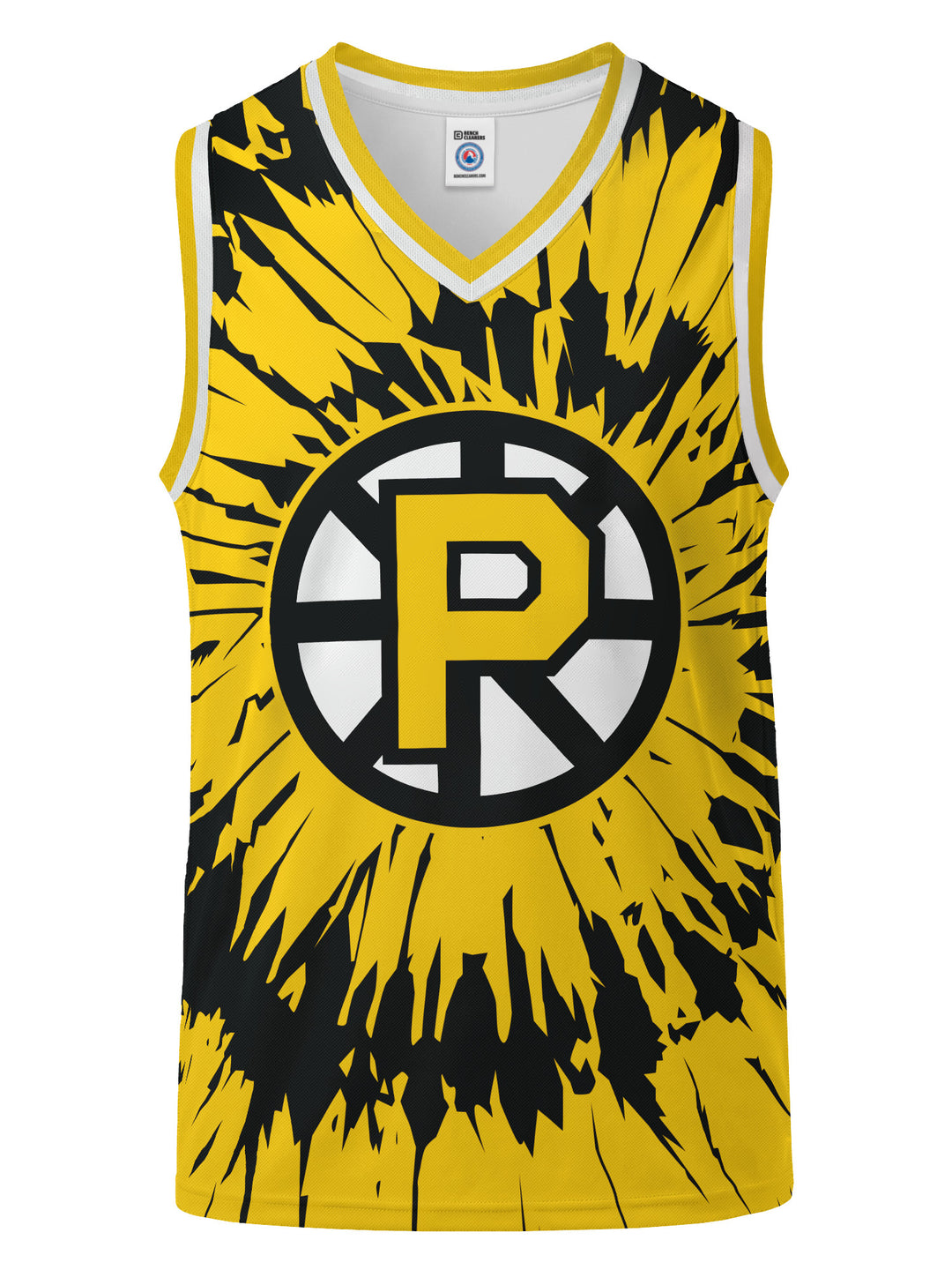 Bench Clearers Providence Bruins Tie-Dye Youth Hockey Tank - 3D FRONT