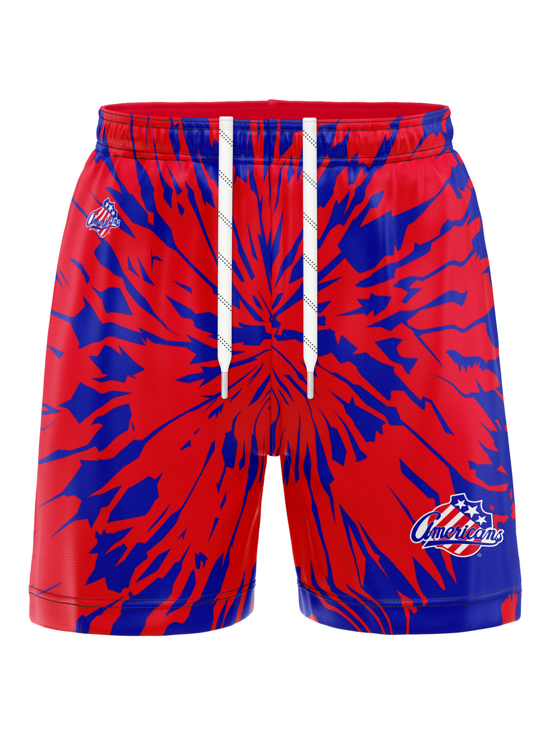 Bench Clearers Rochester Americans Tie-Dye Hockey Shorts - 3D FRONT