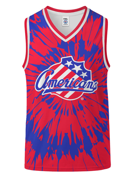 Bench Clearers Rochester Americans Tie-Dye Youth Hockey Tank - 3D FRONT