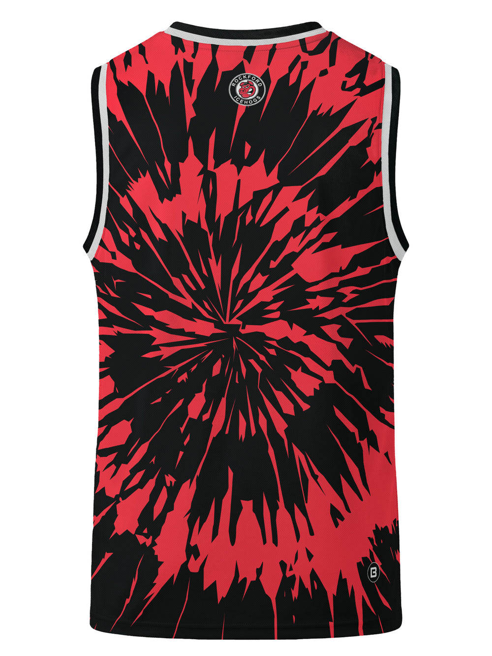 Bench Clearers Rockford IceHogs Tie-Dye Hockey Tank - 3D BACK