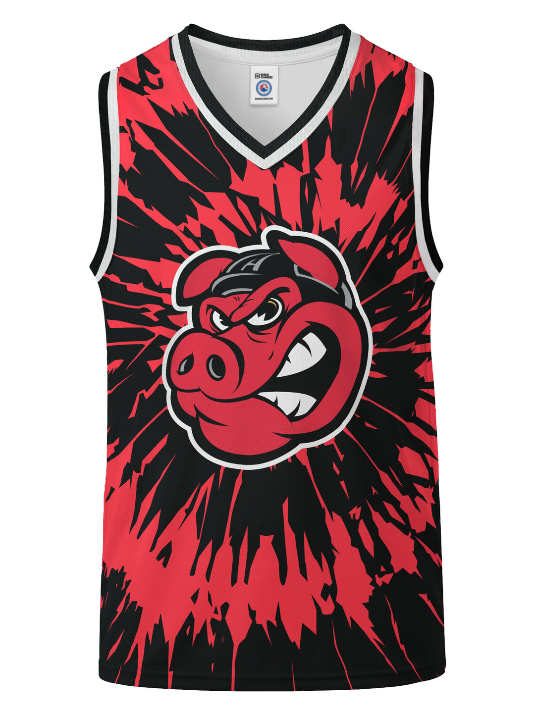 Bench Clearers Rockford IceHogs Tie-Dye Hockey Tank - 3D FRONT
