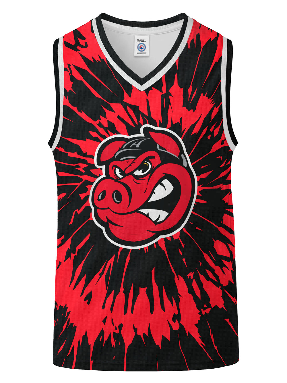 Bench Clearers Rockford IceHogs Tie-Dye Youth Hockey Tank - 3D FRONT