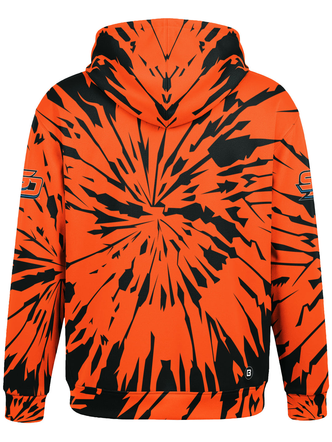 Bench Clearers San Diego Gulls Tie-Dye Hockey Hoodie - 3D BACK