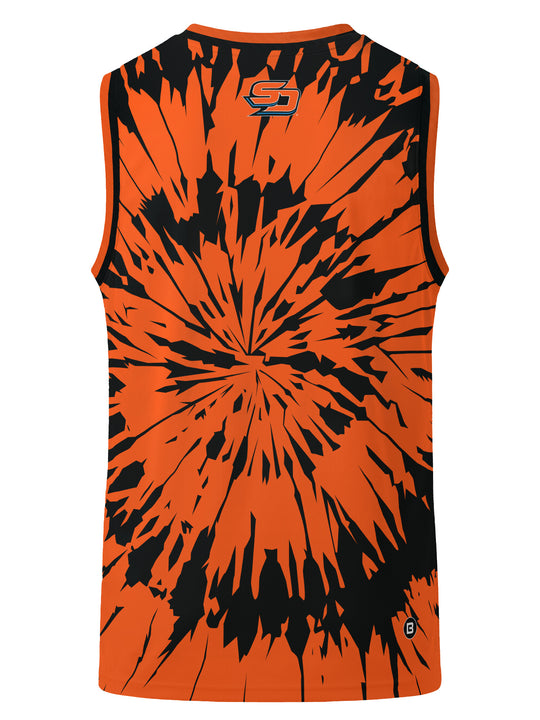 Bench Clearers San Diego Gulls Tie-Dye Hockey Tank - 3D BACK