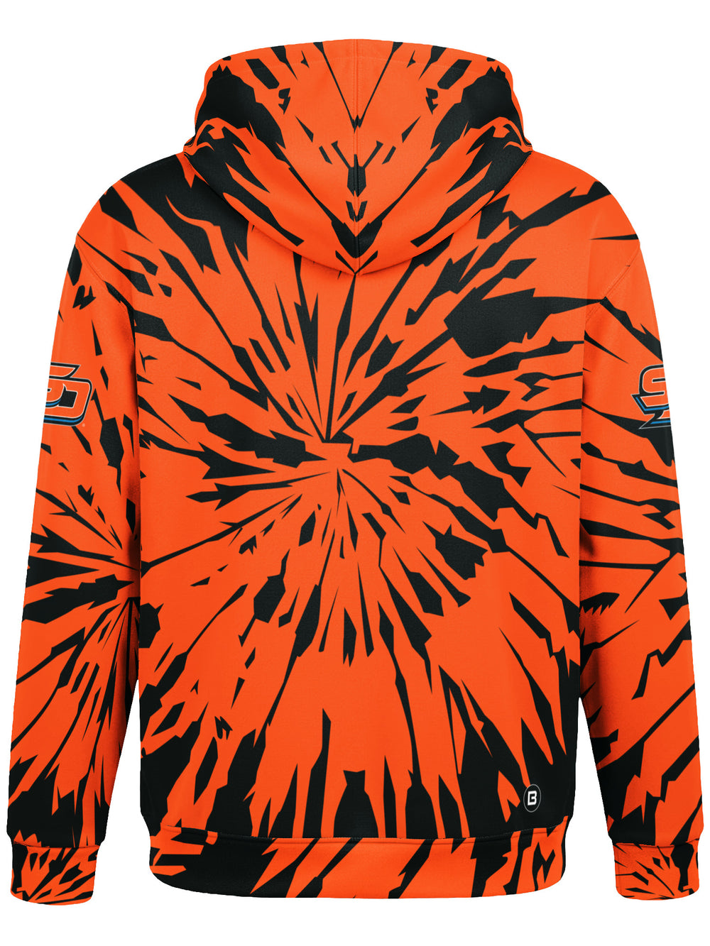 Bench Clearers San Diego Gulls Tie-Dye Youth Hockey Hoodie - 3D BACK