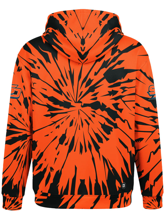 Bench Clearers San Diego Gulls Tie-Dye Youth Hockey Hoodie - 3D BACK