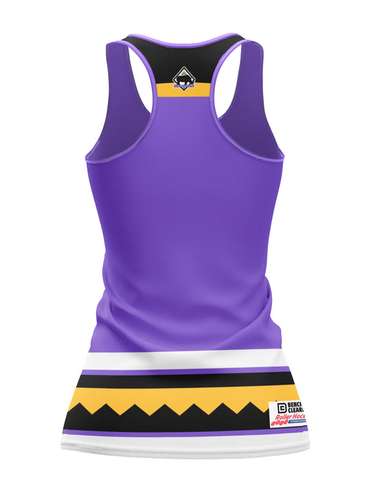 Bench Clearers San Jose Rhinos Women's Racerback Hockey Tank - 3D BACK