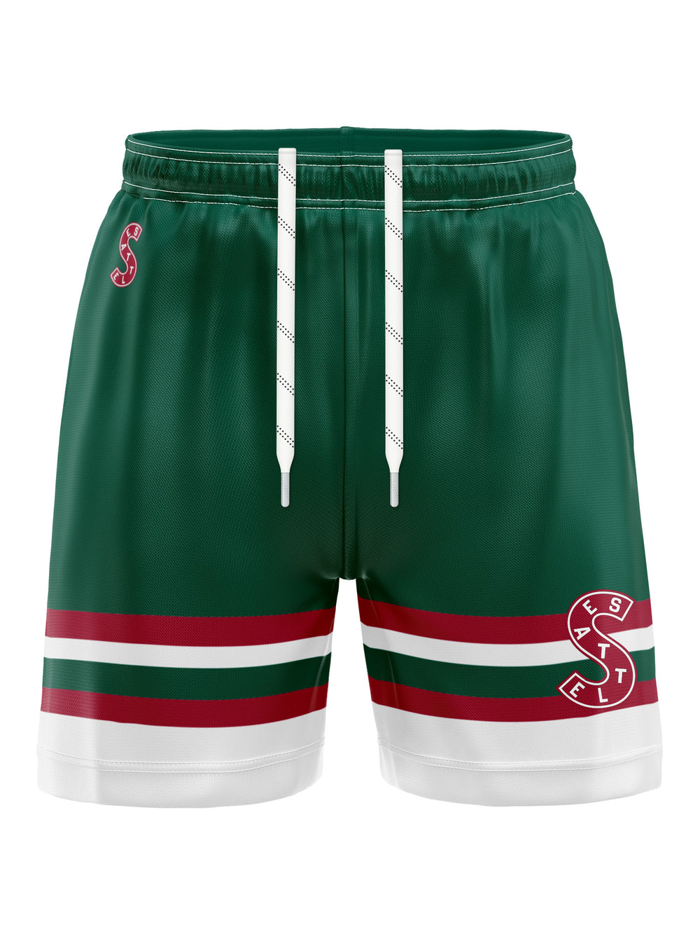Bench Clearers Seattle Metropolitans Hockey Shorts - 3D FRONT