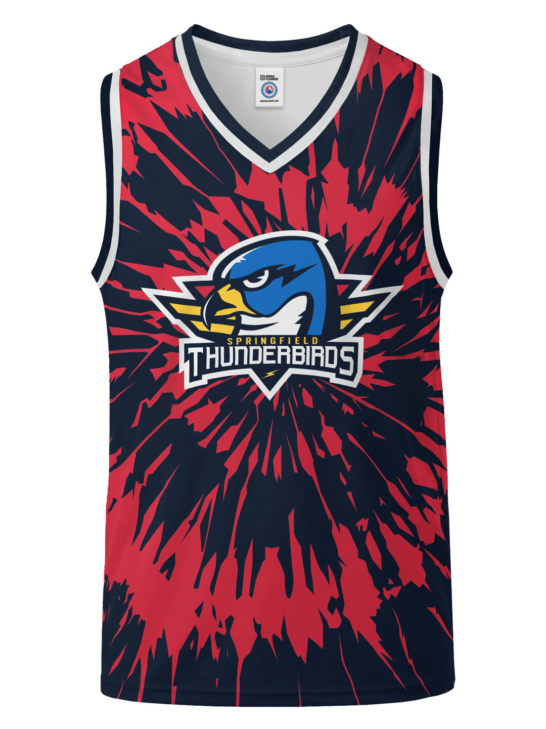 Bench Clearers Springfield Thunderbirds Tie-Dye Hockey Tank - 3D FRONT