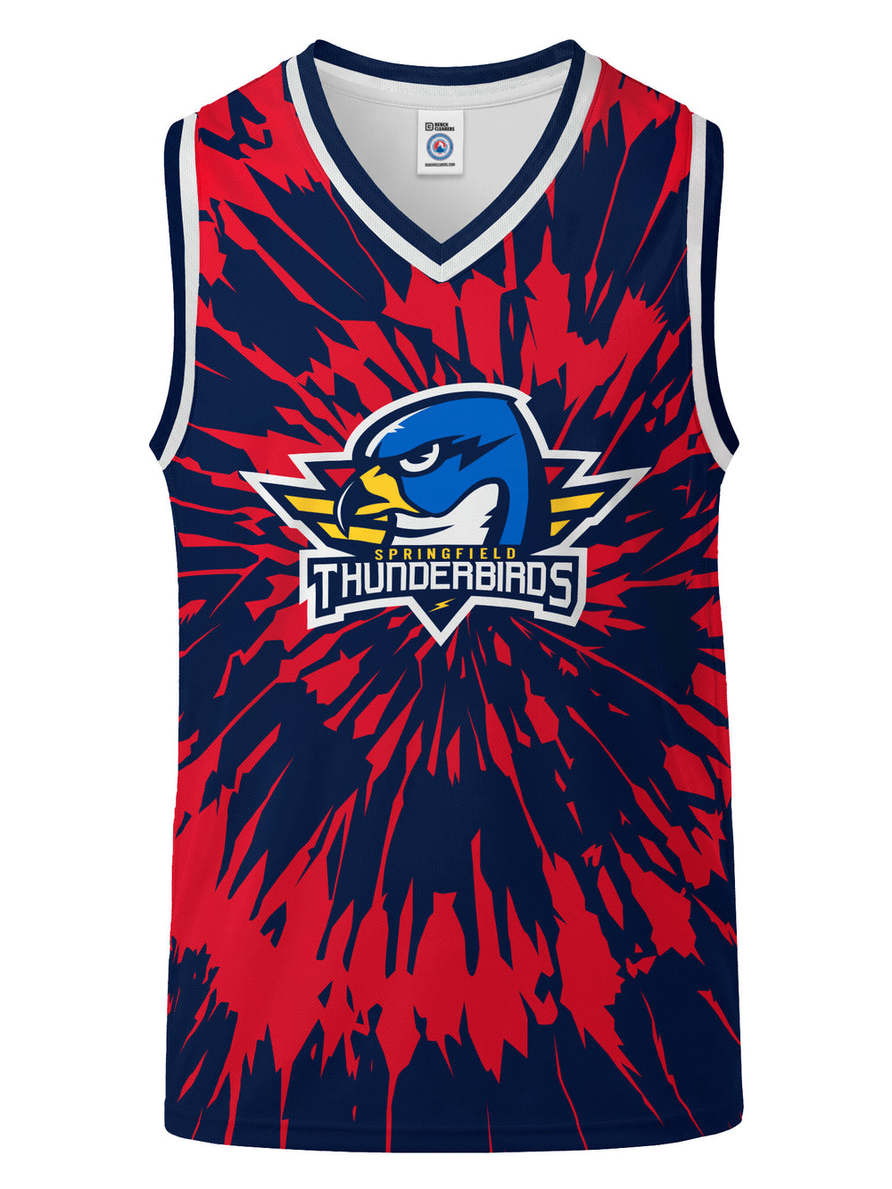 Bench Clearers Springfield Thunderbirds Tie-Dye Youth Hockey Tank - 3D FRONT