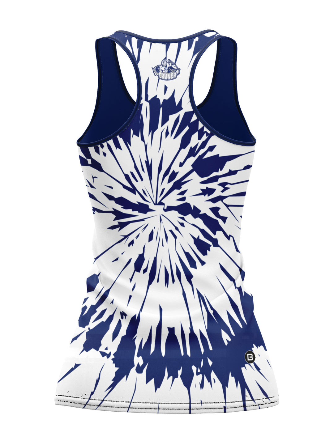 Bench Clearers Syracuse Crunch Tie-Dye Women's Racerback Hockey Tank - 3D BACK