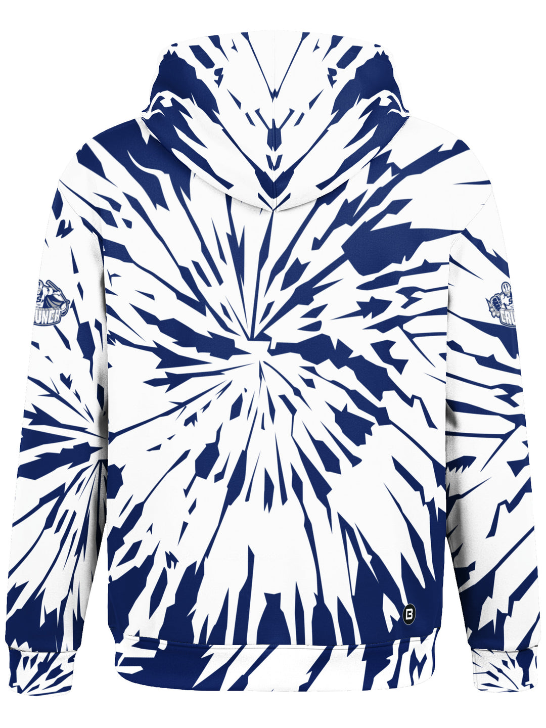 Bench Clearers Syracuse Crunch Tie-Dye Youth Hockey Hoodie - 3D BACK