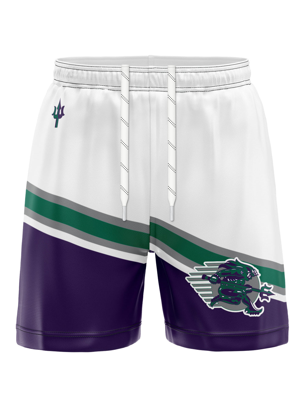 Bench Clearers Tampa Bay Tritons Away Hockey Shorts - 3D FRONT