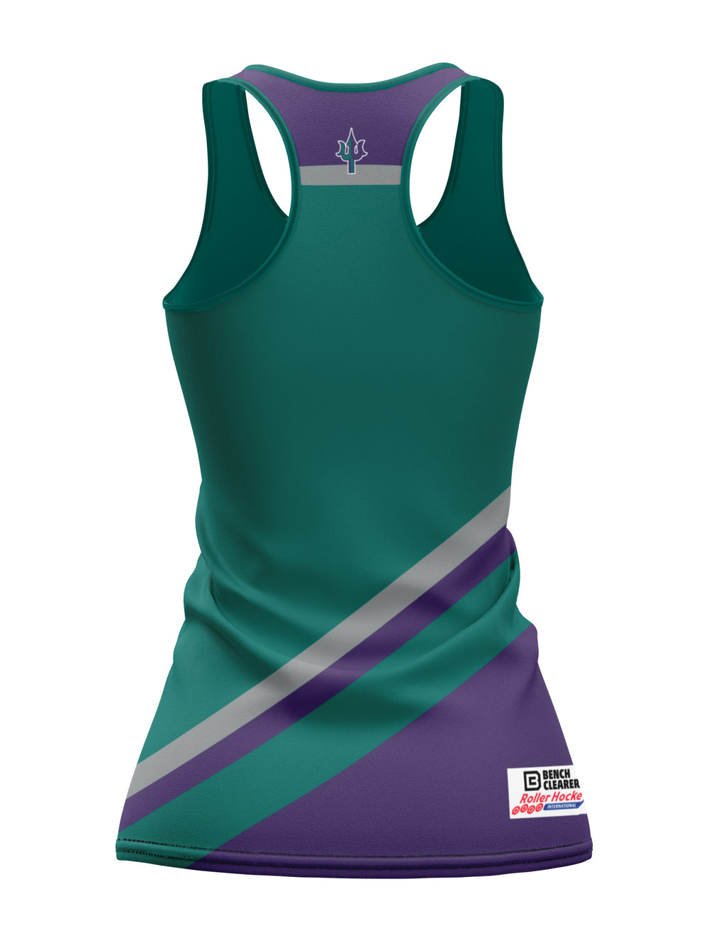 Bench Clearers Tampa Bay Tritons Women's Racerback Hockey Tank - 3D BACK