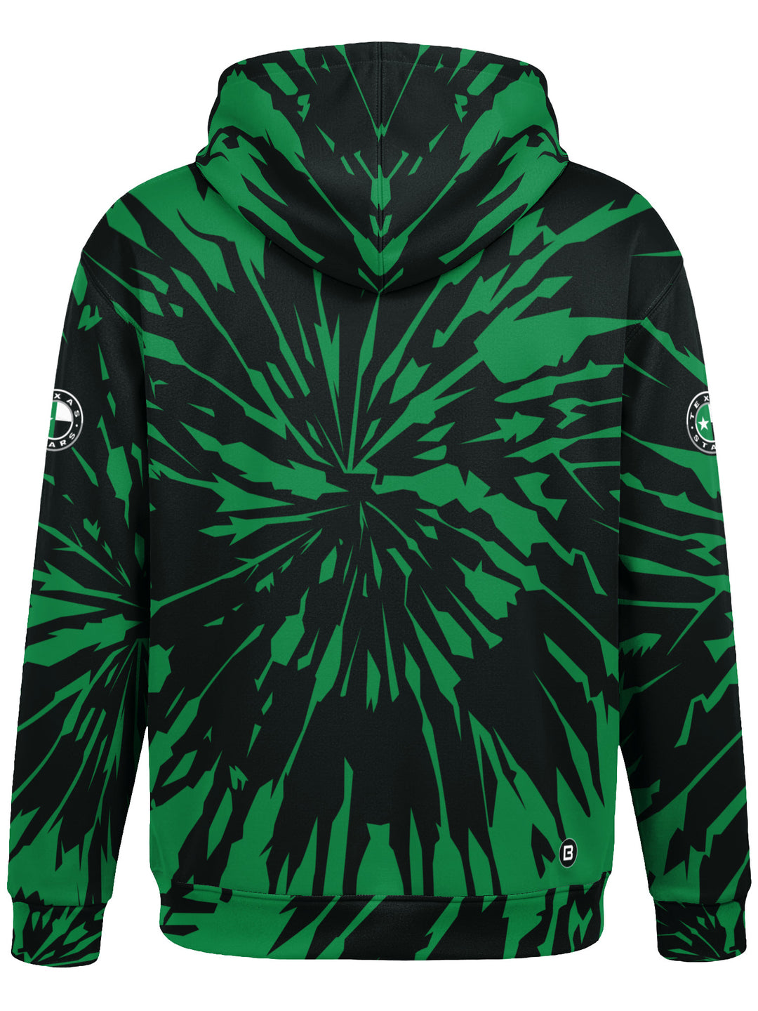 Bench Clearers Texas Stars Tie-Dye Hockey Hoodie - 3D BACK