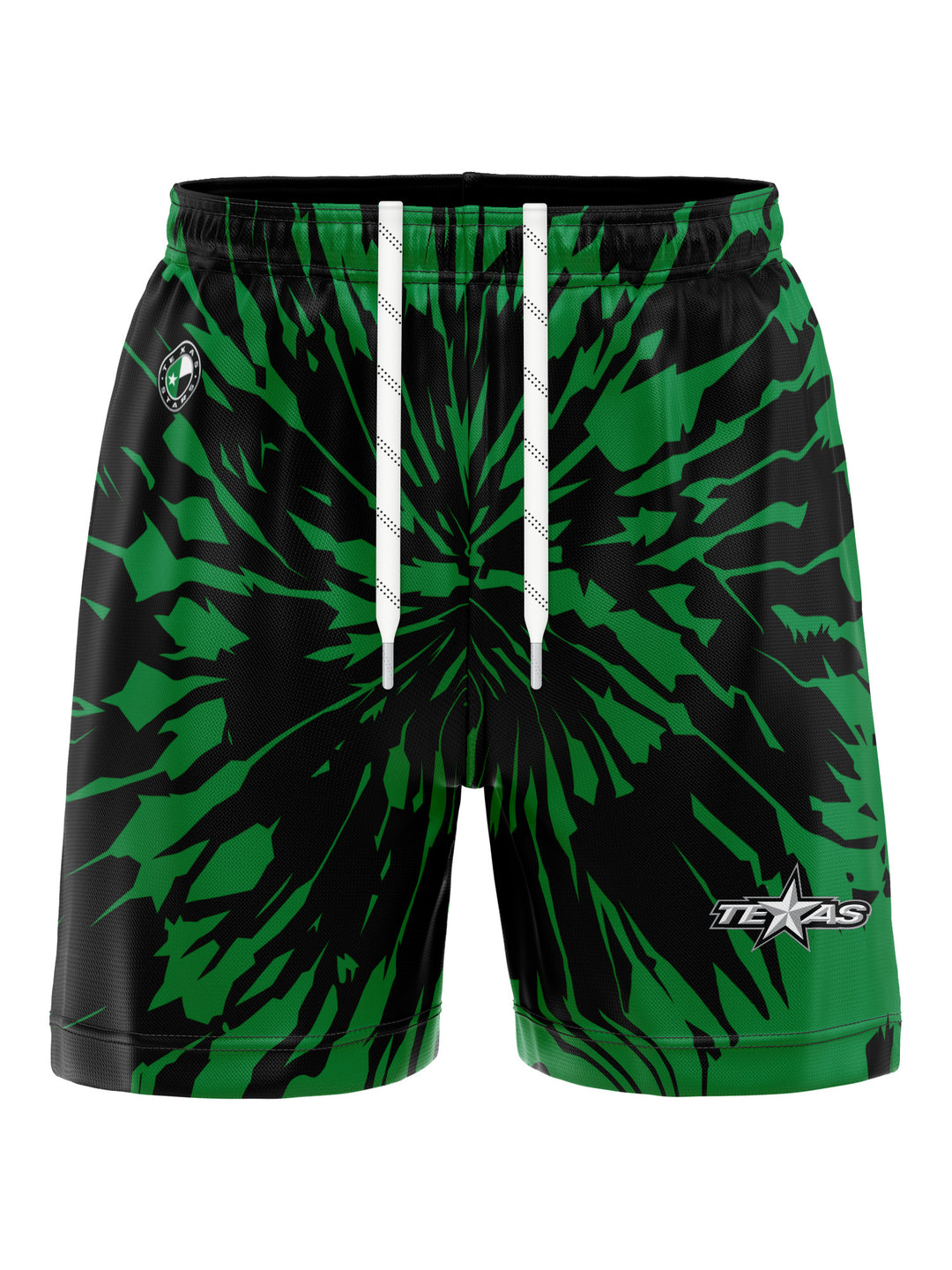 Bench Clearers Texas Stars Tie-Dye Hockey Shorts - 3D FRONT