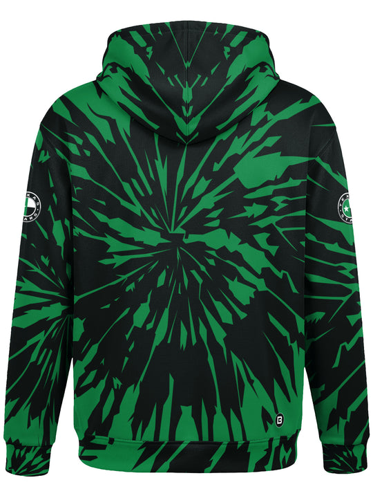 Bench Clearers Texas Stars Tie-Dye Youth Hockey Hoodie - 3D BACK