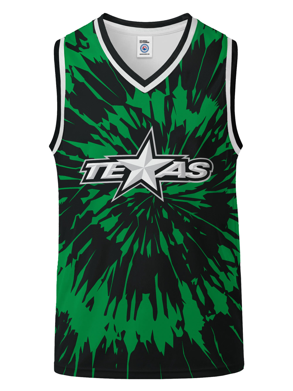 Bench Clearers Texas Stars Tie-Dye Youth Hockey Tank - 3D FRONT