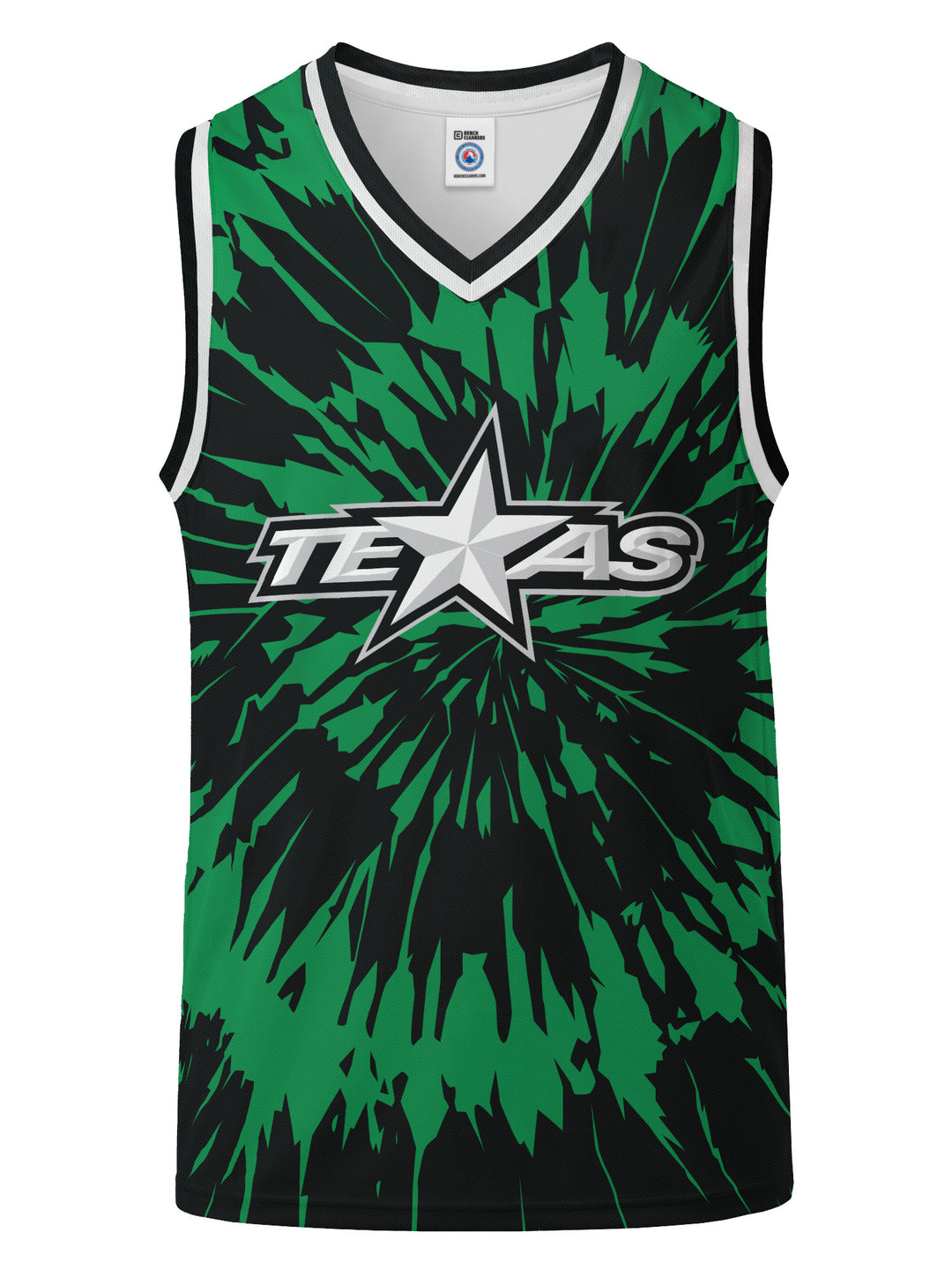 Bench Clearers Texas Stars Tie-Dye Youth Hockey Tank - 3D FRONT
