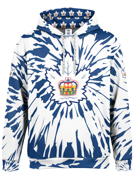 Bench Clearers Toronto Marlies Tie-Dye Hockey Hoodie - 3D FRONT