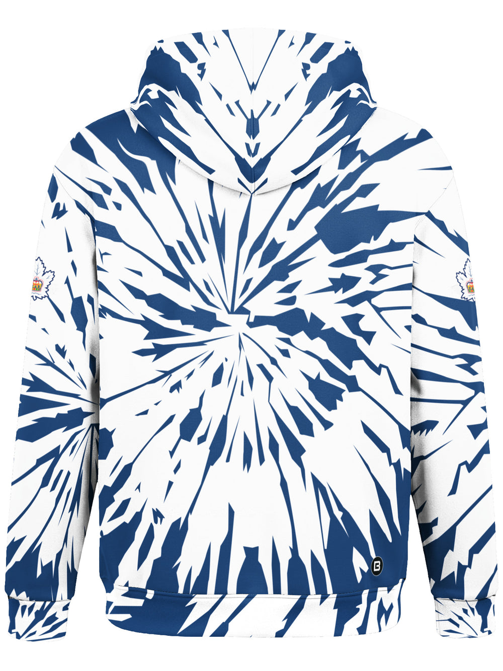 Bench Clearers Toronto Marlies Tie-Dye Youth Hockey Hoodie - 3D BACK