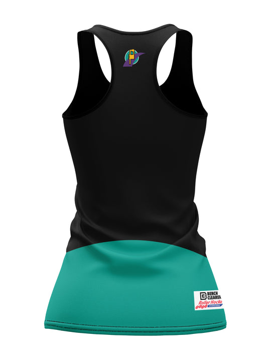 Bench Clearers Toronto Planets Women's Racerback Hockey Tank - 3D BACK